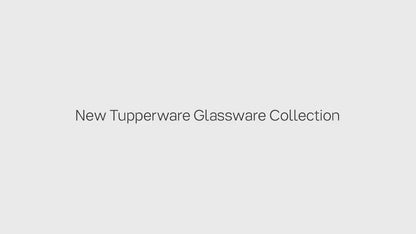 Tupperware PremiaGlass™ Recipiente para Servir y Almacenar de 1 cuarto/1 litro (Burdeos)