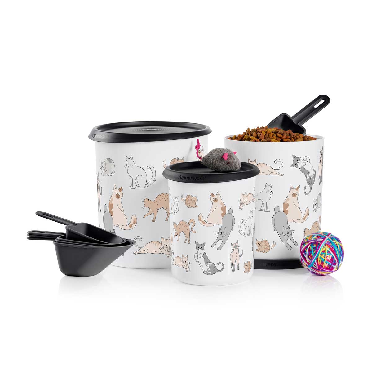 Tupper®Pets One Touch® Canister & Scoop Set/Cozy Cats