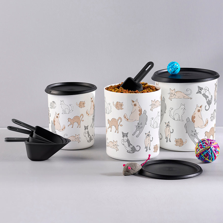 Tupper®Pets One Touch® Canister & Scoop Set/Cozy Cats