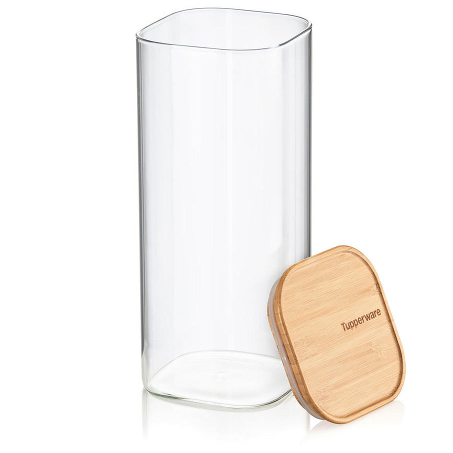 Tarro de almacenamiento de vidrio y bambú de 8 tazas/1.9 L - Tupperware US