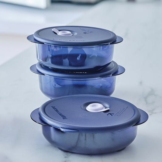MVSR 3 Tupper Plastico de microondas con tapa de ventilación Tupper  Redondo, Sin BPA, Refrigeradores, lavavajillas, microondas disponibles, 3L,  blanco/transparente : : Hogar y cocina